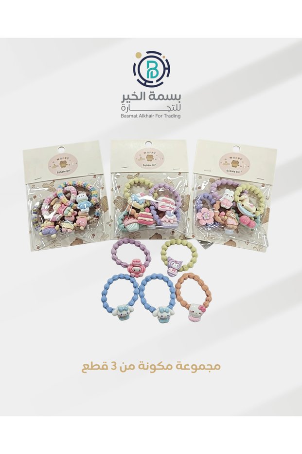 مجموعة مشابك شعر مكونة من 3 أطقم متعددة الأشكال والألوان