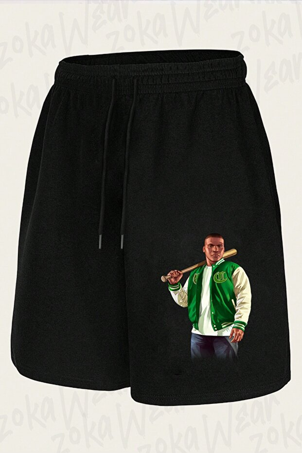 Unisex Franklin Clinton Gta 5 Design Printed Shorts