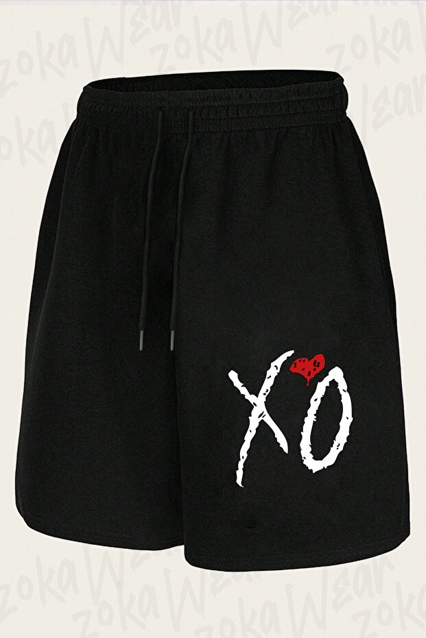 Unisex Xo the Weeknd Design Printed Shorts