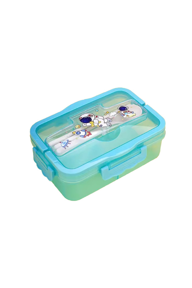 - Lunch Box With 4 Compartment - Blue