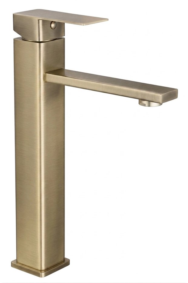 Square Tall Bowl Sink Kitchen Faucet (Antique/Gold/Black)