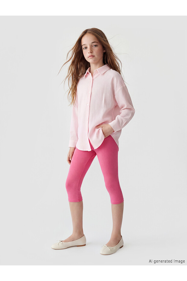 Nevavm Girls' Leggings with Elastic Waist and Difference in Color