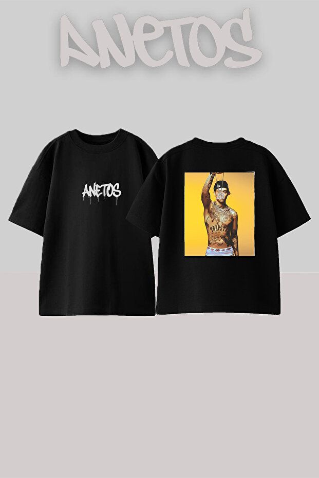Central Cee_29 Design Printed Unisex Oversize Black Tshirt