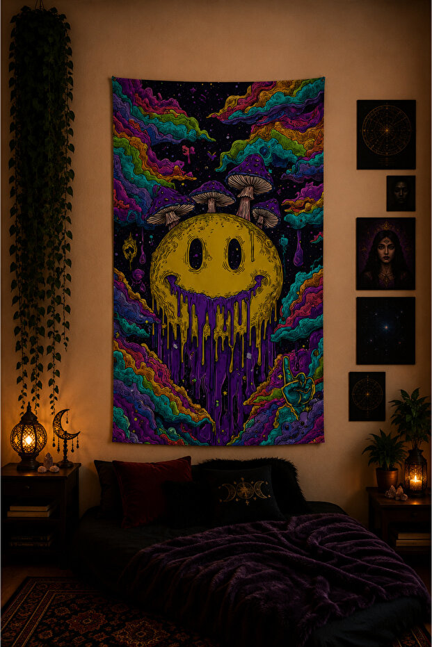 Psychedelic Bohemian Themed Wall Covering Series Wall Tapestry Quality Printing