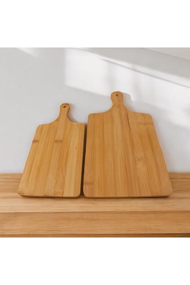 2-Piece Bamboo Cutting Board Set, Bamboo Cutting Board, Bamboo Meat Board | Practical and Durable 2 Sizes Available