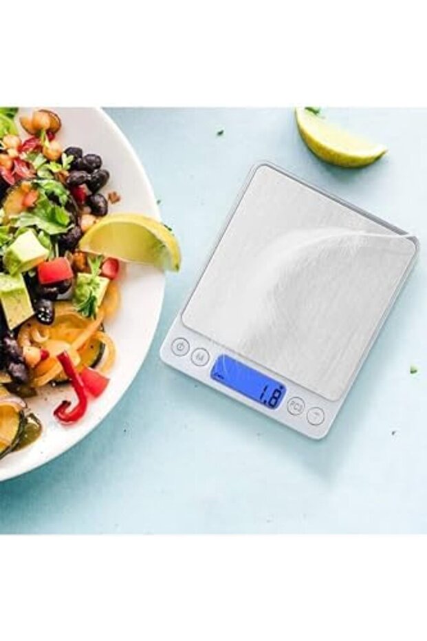ميزان المطبخ الرقمي الدقيق من سن شوب جوي، سعة 3 كجم، دقة 0.1 جرام، شاشة LCD، للمطبخ والمنزل.