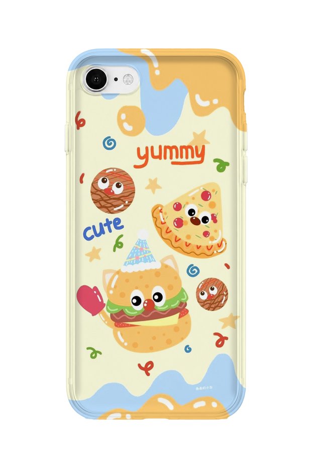 iPhone 8 Compatible Printed Transparent Phone Case | Collection: Snacktoon Delight