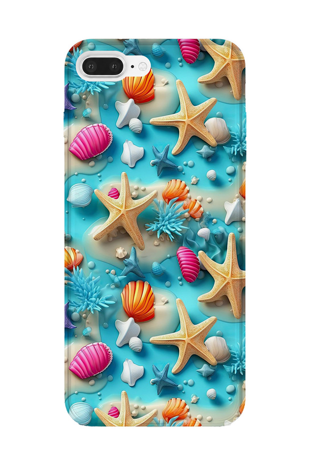 iPhone 8 Plus Compatible Printed Transparent Phone Case | Collection: Summer Beach Tropical