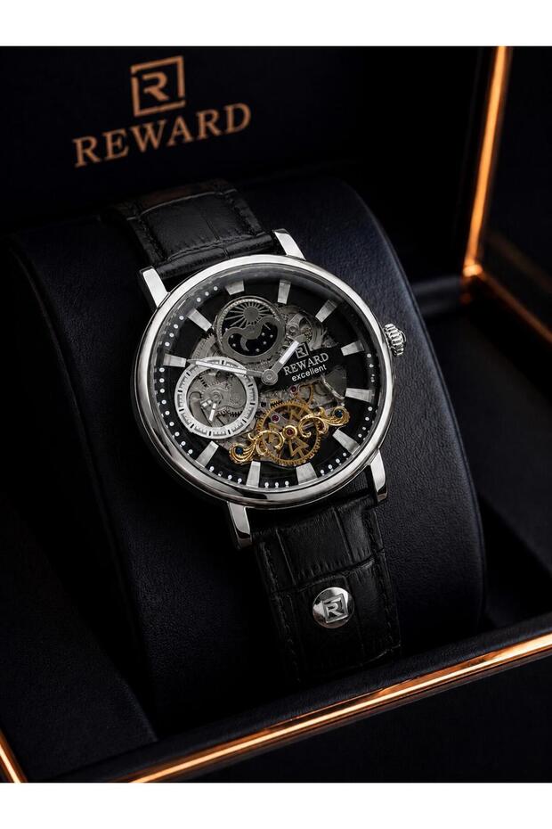 Automatic Special Premium Leather Cord Men's Wristwatch 5 Atm Water Resistant 2 Year Warranty Rw.Ws05