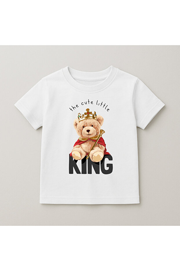 Teddy Bear Printed Crew Neck Cotton Short Sleeve Kids & Youth T-Shirt