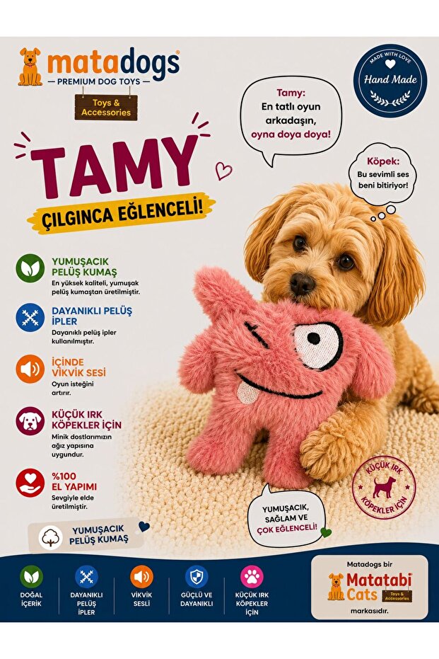 Matadogs Tamy Plush, Sound-Producing Dog Toy