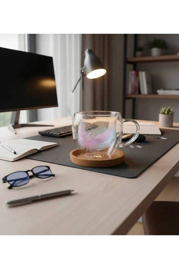 كوب مزدوج الجدار سعة 350 مل مع شكل توج