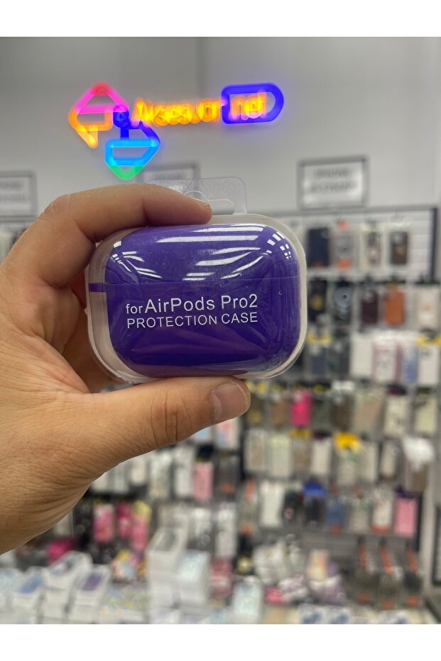 حافظة سيليكون متوافقة مع Airpods Pro2 ذات ملمس من جلد الغزال من الداخل