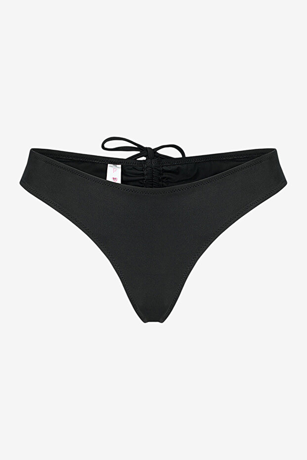 Women Cheeky Black Bikini Bottom