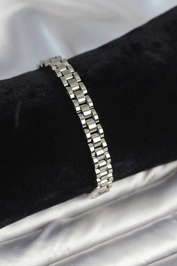 316L Steel Silver Color 7 mm Thickness Men's Bracelet