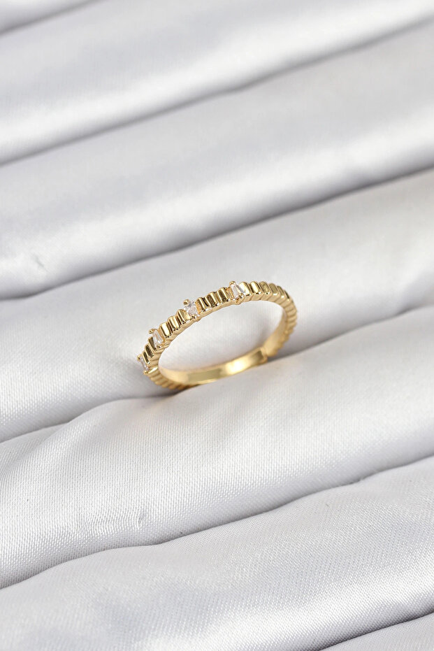 Brass Gold Color Laser Cut Women Ring