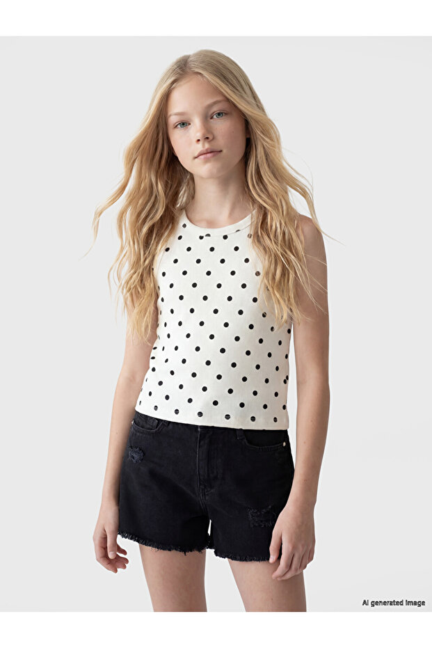 Lcw Kids Polka Dot Girls' Undershirt