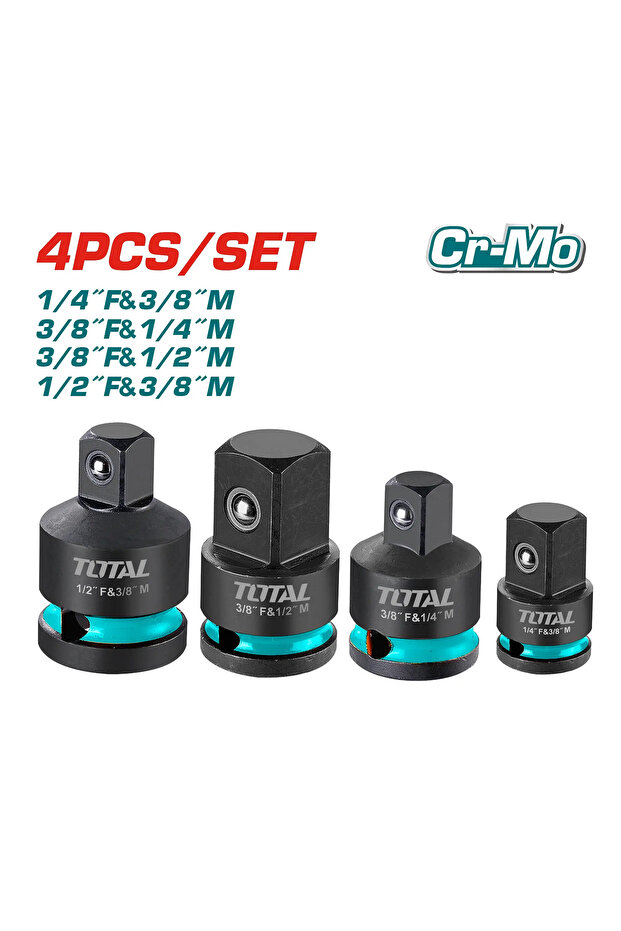 طقم تحويلة حبوب 1/4"-3/8"-1/2" 4PCS/SET
