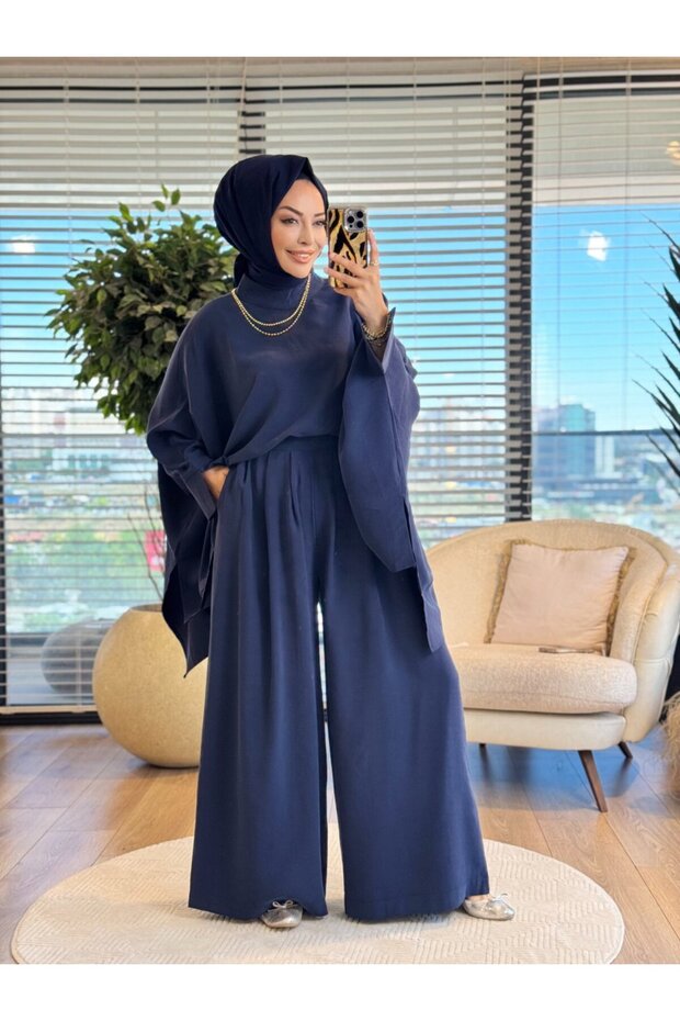 52195 طقم هلال باللون الأزرق الداكن