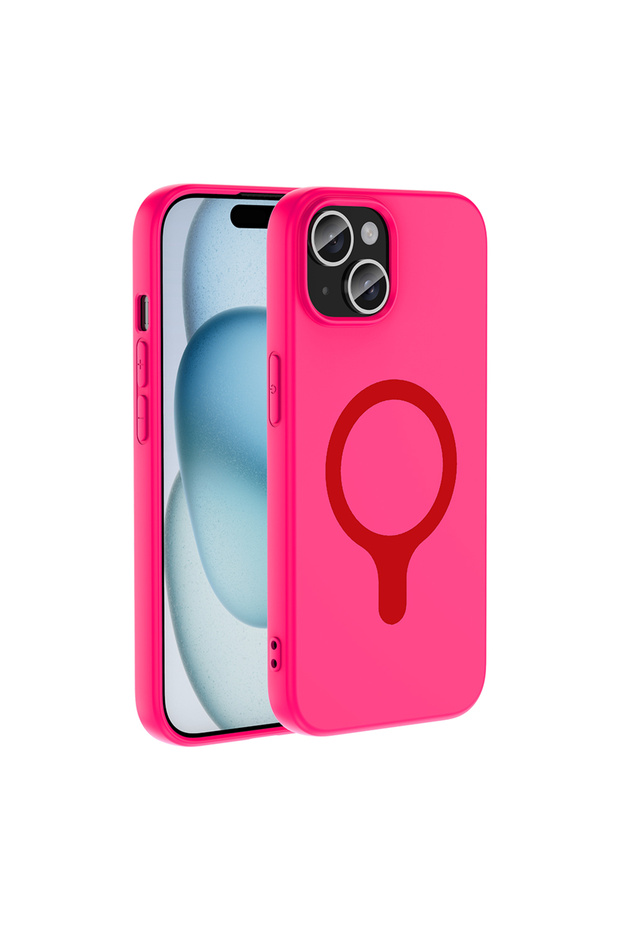 iPhone 15 Case Pastel Colorful Magsafe Camera Raised Silicone