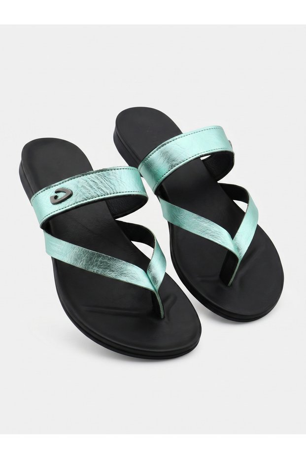 Nadine Inner and Outer Genuine Leather Flip-Flop Women's Slippers