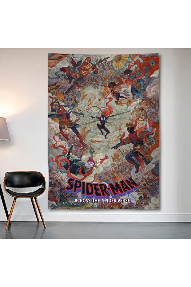 Spider-Man Abstract Art Wall Covering Wall Tapestry First Quality Satin Fabric Poster