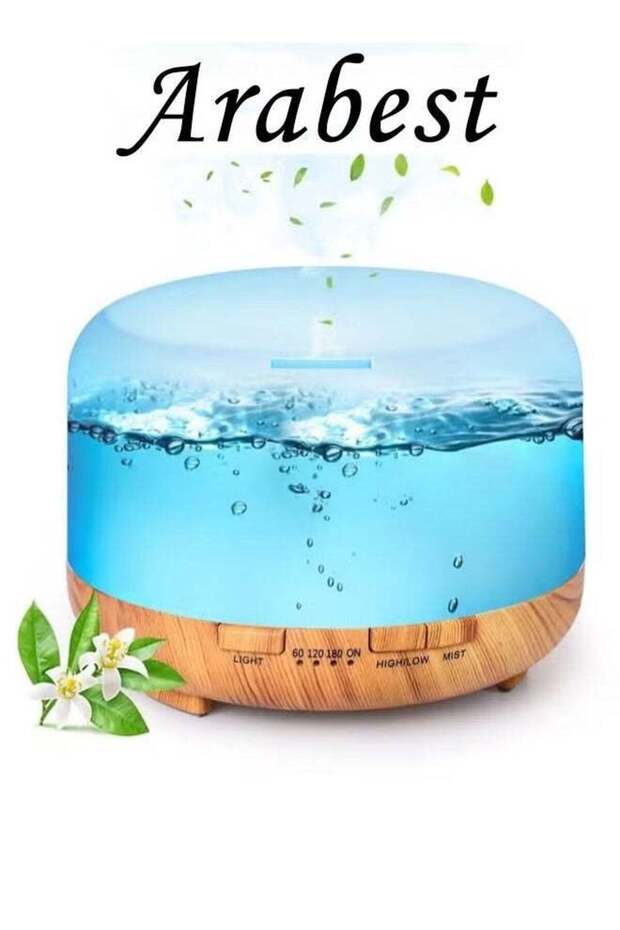 ناشرات الزيوت العطرية، جهاز تعطير للغرف الكبيرة سعة 500 مل مع رذاذ بارد، تحكم عن بعد، للمنزل