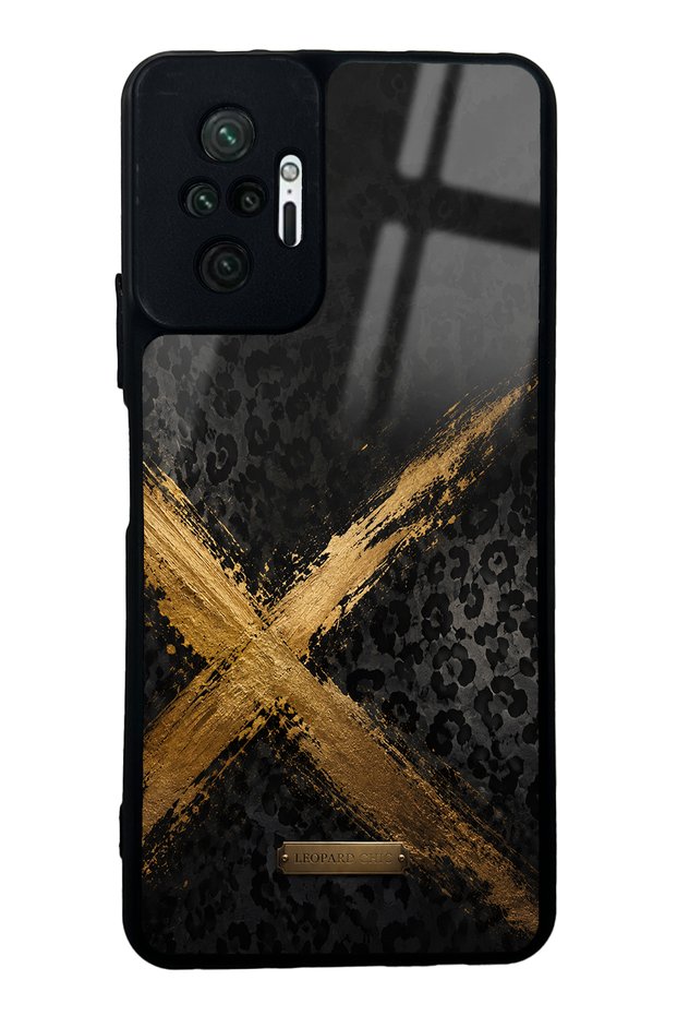 Xiaomi Redmi Note 10 Pro Golden Leopard X Design Glossy Phone Case
