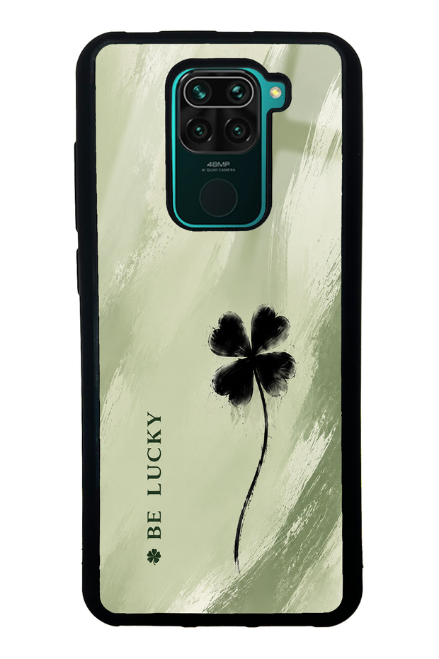 Xiaomi Redmi Note 9 Glossy Phone Case with Sage Lucky Clover Design