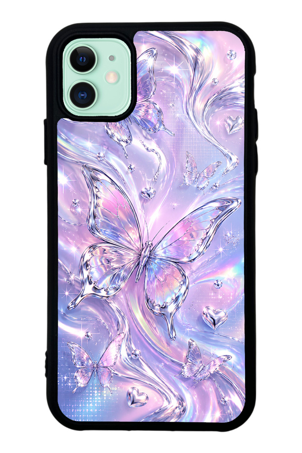 iPhone 11 Iridescent Dream Butterfly Design Glossy Phone Case
