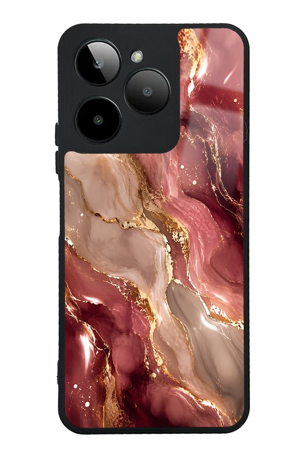 Gm Era 30 Burgundy Gold Marble Design Glossy Phone Case