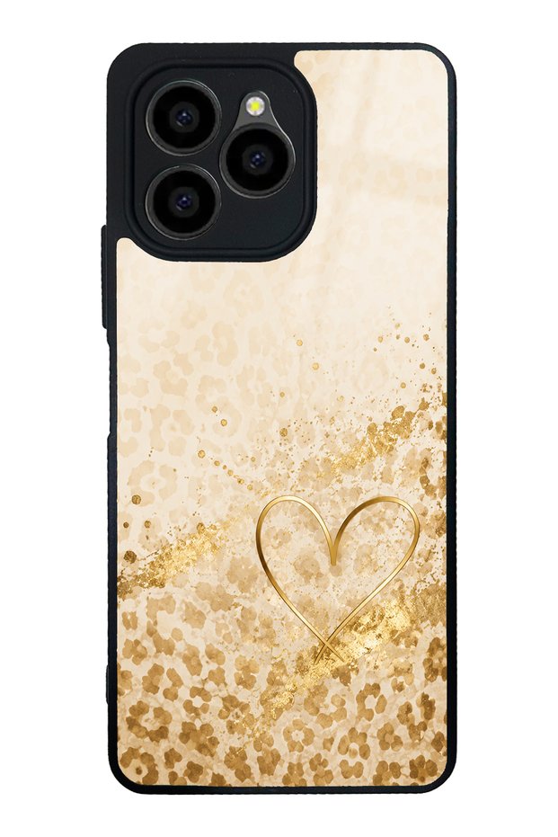Omix X6 Golden Heart Glow Design Glossy Phone Case