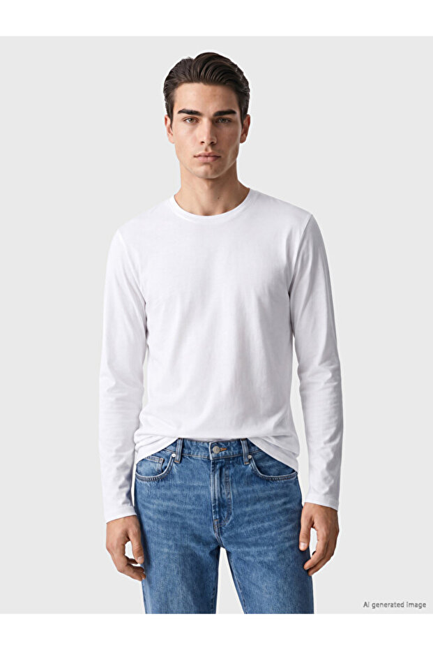Esvab • Modern & Distinctive Zero Roba Collar Long Sleeve Men's T-Shirt