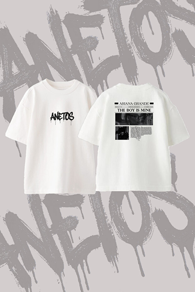 Ariana Grande_31 Design Back Printed Cotton White Oversize T-Shirt