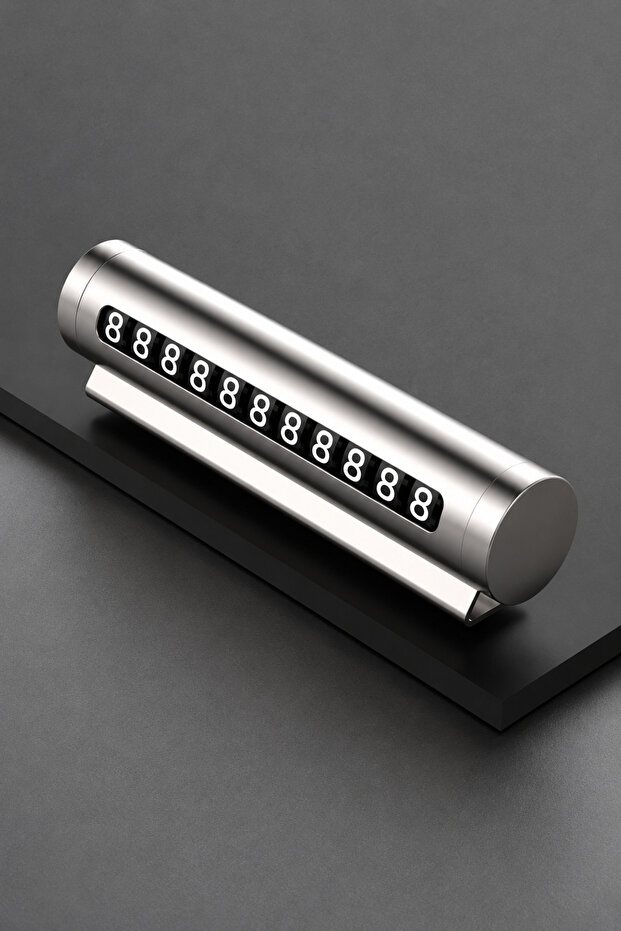 Metal In-Car Temporary Parking Phone Number Display, Hidden Phone Number Display, Auto Dashboard Parking Card