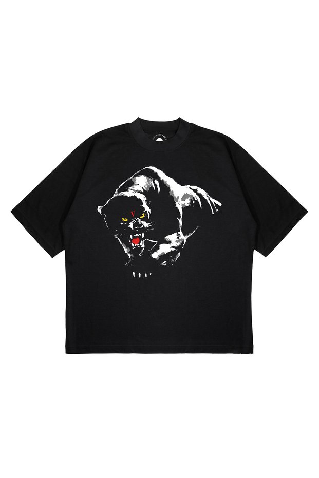 Unisex Oversize Vlone Black Panther Printed Boxy Fit Thick Fabric (240Gsm) T-Shirt