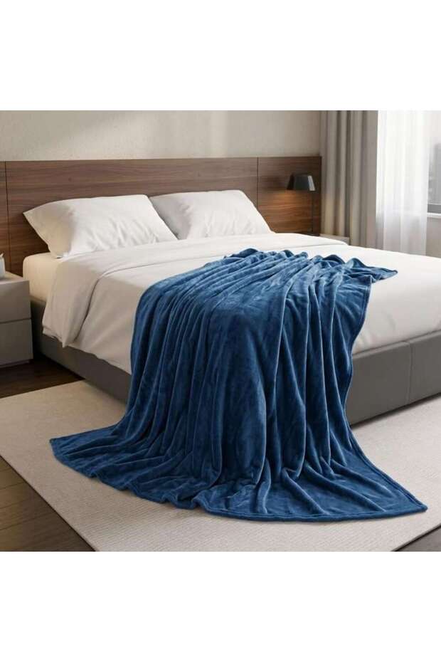 Purecomfort Solid Flannel Blanket 150x200cm - Blue