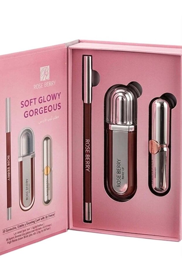 ROSE BERRY SOFT GLOWY GORGEOUS Lip Liner 3d Hydra Xtreme Lip gloss High Shine Gloss Stick