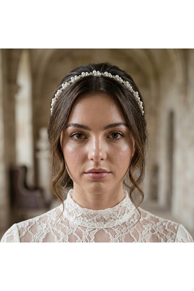 Handmade Bridal Tiara with Pearls and Crystals – Elegant Fine Crown – Hair Accessory for Wedding, Engagement, and Special Occasions