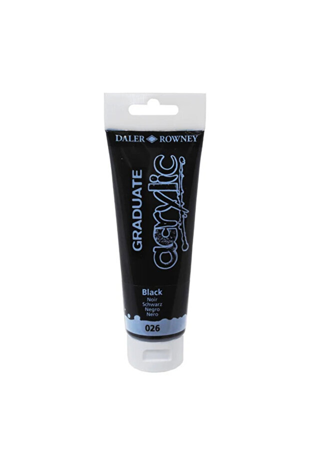 -Black Acrylic 120ml - Graduate-026