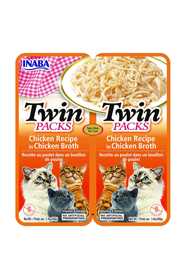 Twin Pack Chicken Recipe In Chicken Broth Wet Cat Food 2x40G