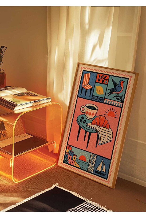 One-Piece Living Room Table Coffee Croissant Vrynt