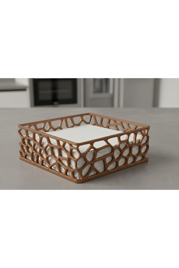 Perforated Napkin Holder – 3D Printing Modern Decorative Desktop Napkin Holder