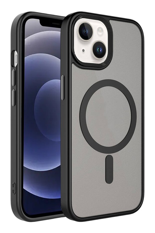 Ilkestor iPhone 14 Megane Magsafe Cover (171211) - Black