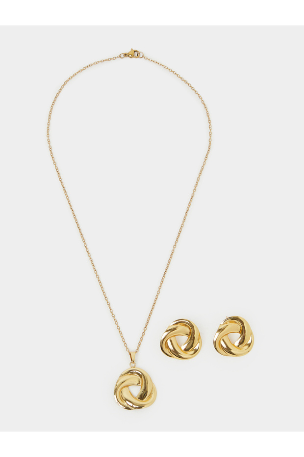 Twist Design Necklace Set