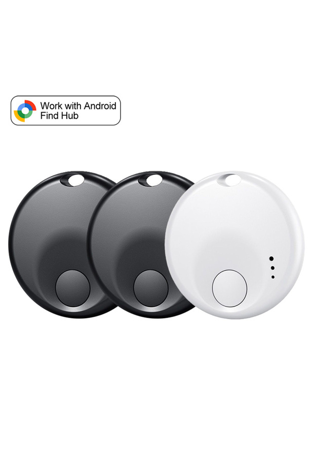 Bk2pcs-Wh1pcs جهاز تتبع GPS أيرتاج، متوافق مع أندرويد وجوجل فايند ماي، مكتشف الأشياء جوجل تاج، فايندر هب، جهاز تتبع GPS