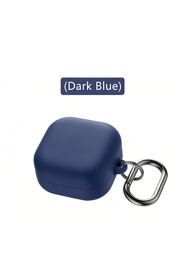 For Galaxy Buds 4 Dark Blue With Hook Earphone Case For Buds 4 Pro Buds4 Case Wireless Charging Si
