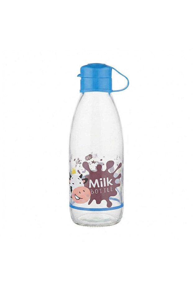 Glass Milk Bottle 1000 ml –Light Blue