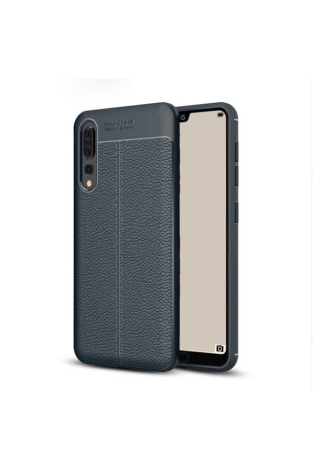 Ultra Protection Leather Look Silicone Surface Case Niss Cover Compatible for Huawei P20 Pro
