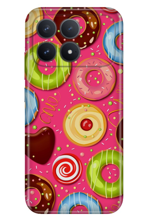 Poco F8 Pro 6.59" Case Decorative Silicone Printed Cover Donut